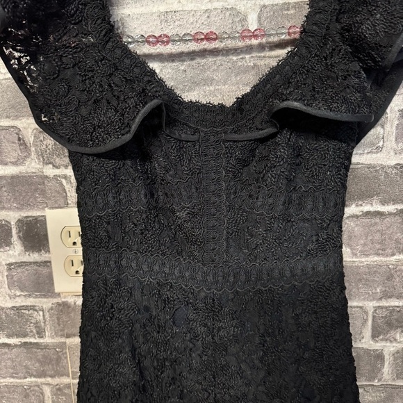 ALEXIS black off the shoulder Embroidered lace Edlyn Jumpsuit - Picture 6 of 13